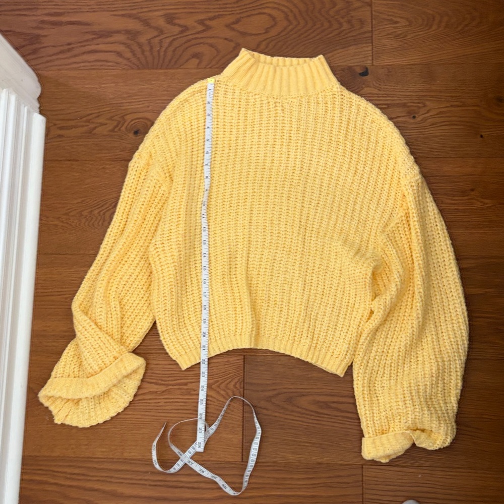 Yellow Chunky Knit Sweater